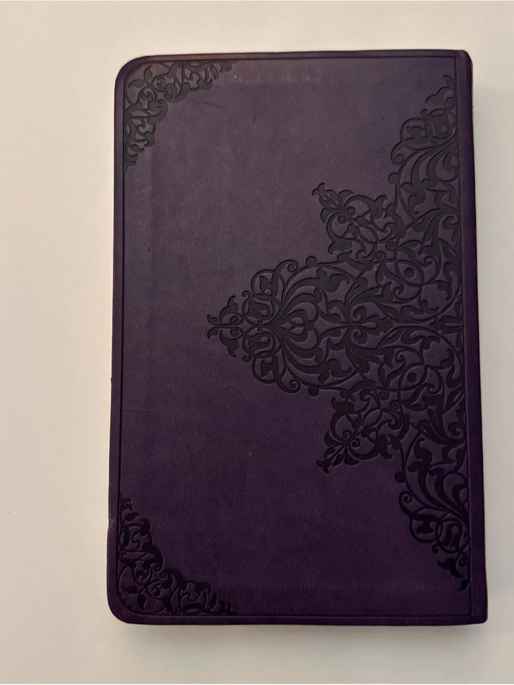 Purple Decorative Embossed Bible - Unknown Brand